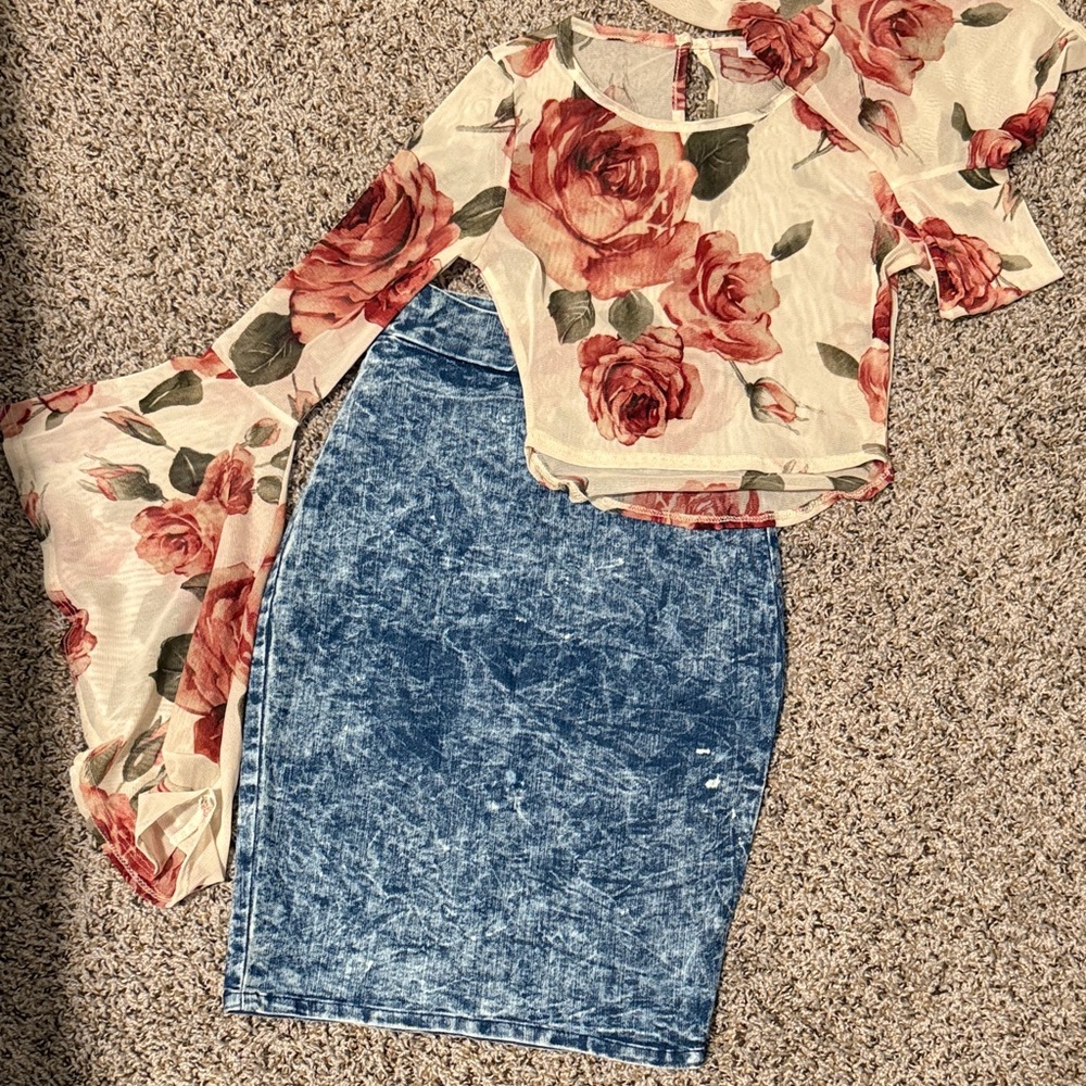 Denim Wash Skirt